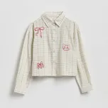 Reserved - Kostkovaná košile - krémová - 596IB-01X - 596IB-01X-134