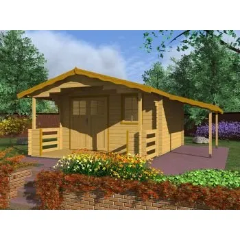 Zahradní domek Zahradní domek Luka 350x250 Ekonomik, dvoukřídlé dveře, přístřešek