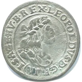 Leopold I. VI Kreuzer 1669/KB. Kremnica. Ag.