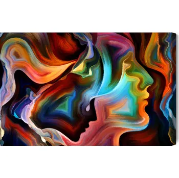 Obraz Obraz Na Plátně Abstrakce Obličeje 30x20 cm