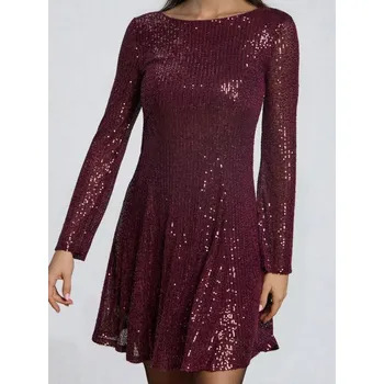 Dámské šaty Sinsay - Minišaty - mahaghonová - 585FI-93X - 585FI-93X-L