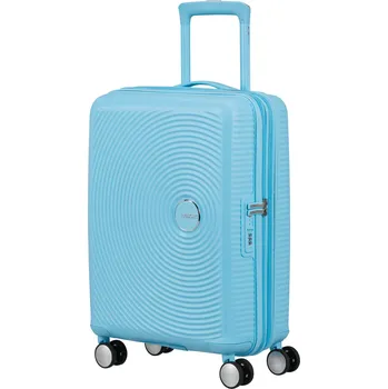 American Tourister Soundbox 55cm Modrá Blueberry Fizz Rozšiřitelný