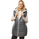 Vlnka Vlněná nepromokavá vesta s kapucí šedá velikost oblečení M