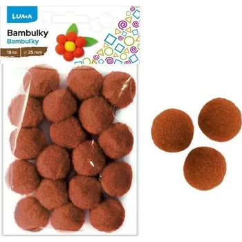 Bambulky hnědé 18ks 25mm