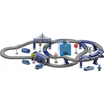 Elektrická železnice + nádraží a policejní vrtulník + auta 92 ks