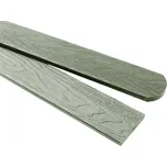 WPC plotové prkno 3D 71 x 11 x 1000 mm s rovnou hlavou, light grey