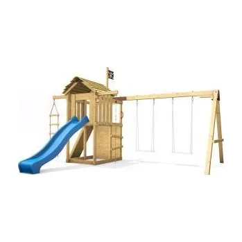 Hra na zahradu Dětské hřiště Home Malý pirát JIM s modrou skluzavkou