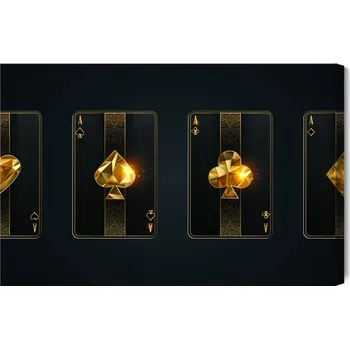 Obraz Obraz Na Plátně Černý obraz na plátně - Kárty poker 30x20 cm
