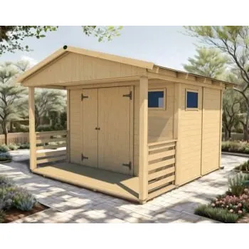 Zahradní domek Zahradní domek A3322 Plus s terasou (6.3 + 3.1 m2)