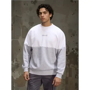 Pánská mikina Sinsay - Mikina s kulatým výstřihem - šedá - 477HL-09M - 477HL-09M-S