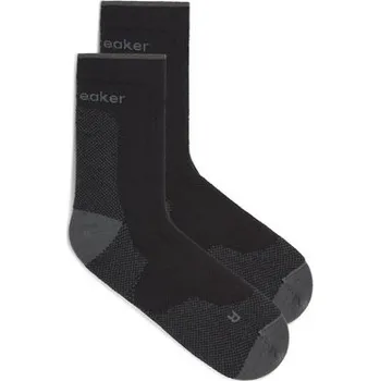 Pánské termoprádlo Icebreaker Mens Hike+ Ultralight Quarter, Black/Obsidian - pánské ponožky M (8-9,5) / EU 42-44