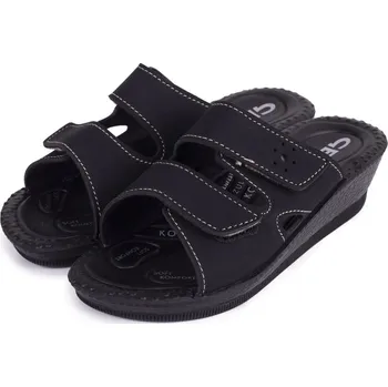 Dámské pantofle Vlnka Dámské gelové nazouváky na klínku Milena černá velikost obuv dospělí 41