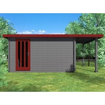 Zahradní stavba Zahradní domek Roland 400x350 přístřeškem