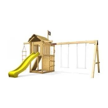 Hra na zahradu Dětské hřiště Home Malý pirát JIM se žlutou skluzavkou