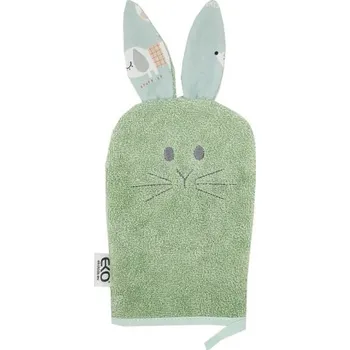 EKO Žínka bavlněná s oušky Bunny Olive green 20x15 cm