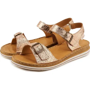 Dámské sandále Vlnka Dámské kožené sandály Ella bronzová velikost obuv dospělí 39