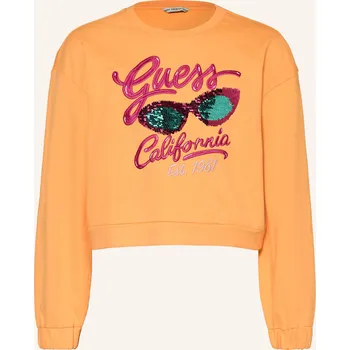 Dámská mikina Guess Dívčí Mikina S Flitry, tmavě oranžová / růžová /...