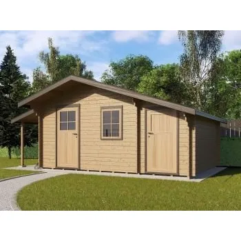 Zahradní domek Zahradní domek Zita 490x350 Ekonomik s přístřeškem