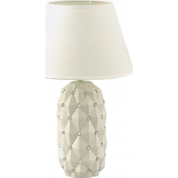 Lampička Stolní lampa Top Gift Glamour bílá, šedá 60 W