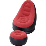 Nafukovací relaxační křeslo s podnožkou červené