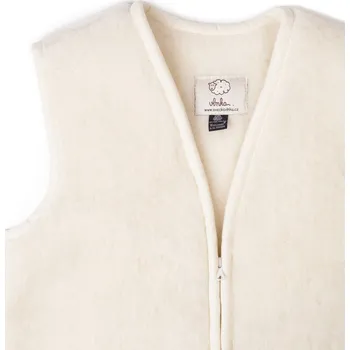 Vlnka Vlněná vesta Merino přírodní velikost oblečení XXL
