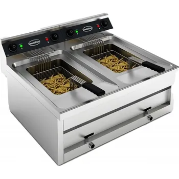 fritéza COMBISTEEL Elektrická stolní fritéza 2x12L