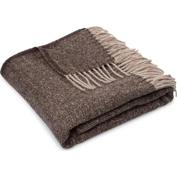 deka Vlnka Pléd s ovčí vlnou Woolee hnědá velikost lůžkovin 135x200