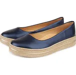 Vlnka Dámské kožené baleríny na platformě Belinda modrá velikost obuv dospělí 38