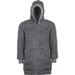 Vlnka Prodloužená mikina z ovčí vlny tmavě šedá velikost oblečení M