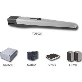 Pohon brány TOONAKit 5024I-1K sada pohonu Nice, průjezd do 5 m - sestava pro jednokřídlou bránu - pohon Toona 5024I, elektronika, přijímač, vysílač, fotobuňky - pro intenzivní provoz