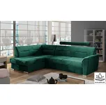 Rohová sedačka NEJBY WILUNA se záhlavníkem, levá, voděodolná látka Monolith 37, zelená +možnost VÝNOSU + vyzvednutí ZDARMA