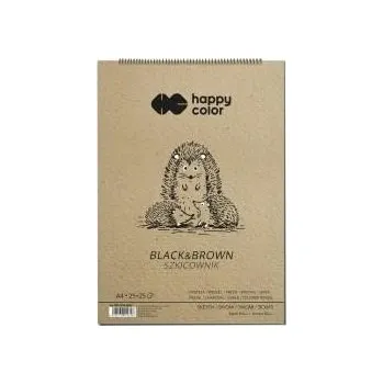 Výtvarný papír Happy Color Skicák se spirálou - Black&Brown A4