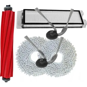 Sada příslušenství pro robotický vysavač HEPA filtr, kartáče k vysavači ROBOROCK QR 598 White Serie a mopy, 6ks sada