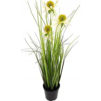 umělá květina UMĚLÁ TRÁVA V KVĚTINÁČI kvetoucí s květy 52 cm