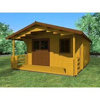 Zahradní stavba Zahradní domek Luka 400x400 Ekonomik s dvoukřídlými dveřmi