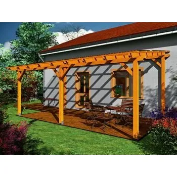 Pergola Pergola ke zdi domu 400x470, sklon krokví 10°