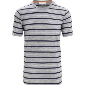 Dámské tričko Pánské tričko Merino Blend Wave SS Tee Stripe Icebreaker Metro velikost oblečení XXL