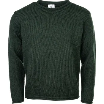 Dívčí mikina Vlnka Pánský vlněný pulover svetr Merino zelená velikost oblečení XL