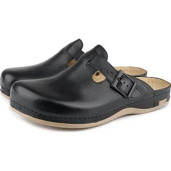 Pánské pantofle Sanja Ristić Pánské kožené nazouváky Leoš černá velikost obuv dospělí 45