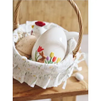 Velikonoční dekorace Sinsay - Velikonoční dekorace ve tvaru vajíčka s motivem králíčka a květin - vícebarevná - 690JH-MLC - 690JH-MLC-ONE