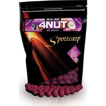 Nástraha SportCarp Boilies 4NUT Plum Jam Hmotnost: 1kg, Průměr: 24mm