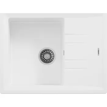 Granitový dřez Teka Stone 45 S-TG 1B 1D WH bílý