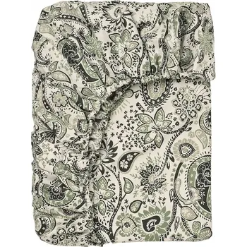 Prostěradlo IKEA RODGERSIA Prostěradlo prostěradlo 160x200 cm Zelené Bavlna viskózové