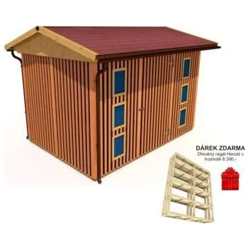 Zahradní domek Zahradní domek A3322 s 3D stěnami - 6,3 m2