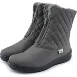 Vlnka Dámské prošívané sněhule na zip šedá velikost obuv dospělí 42