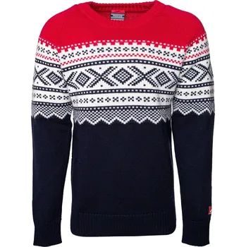 Dívčí mikina Pánský vlněný svetr Ulvang Marius Roundneck červená velikost oblečení XL