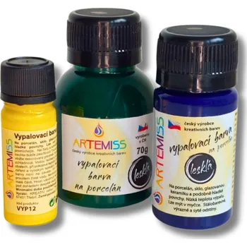 Speciální výtvarná barva ARTEMISS Vypalovací barva perleťová Vyberte velikost: 12g, Vyberte odstín: 24 hnědá