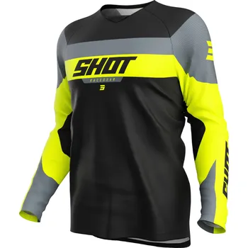 Moto dres Dětský motokrosový dres Shot Draw League fluo žlutý
