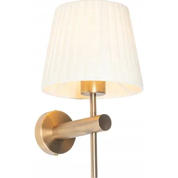 Nástěnné svítidlo Chytrá nástěnná lampa hnědá s bílým stínidlem a WiFi A60 - Pluk