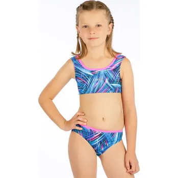 Dívčí plavky Dívčí plavkové kalhotky středně vysoké 6G408 LITEX 122